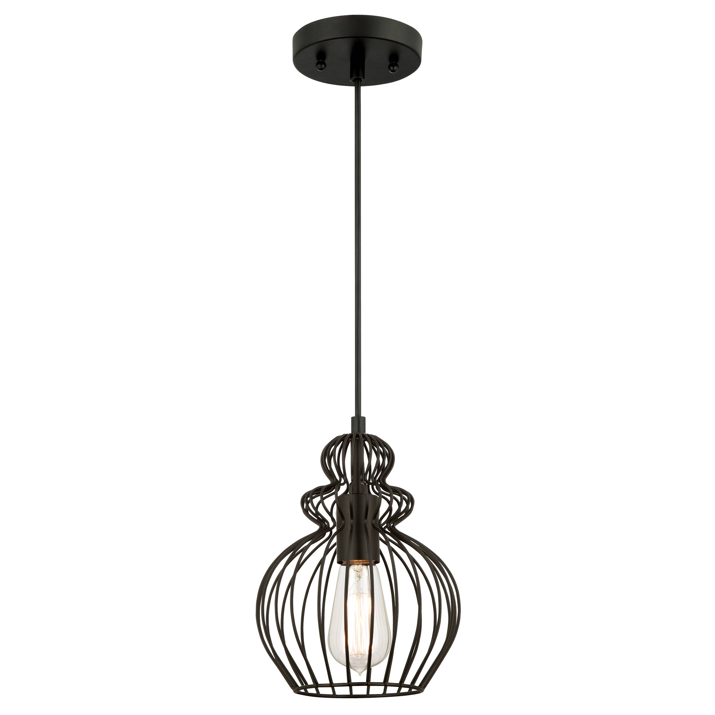 Pendelleuchte Käfig Mattschwarz mit 1 Lampe