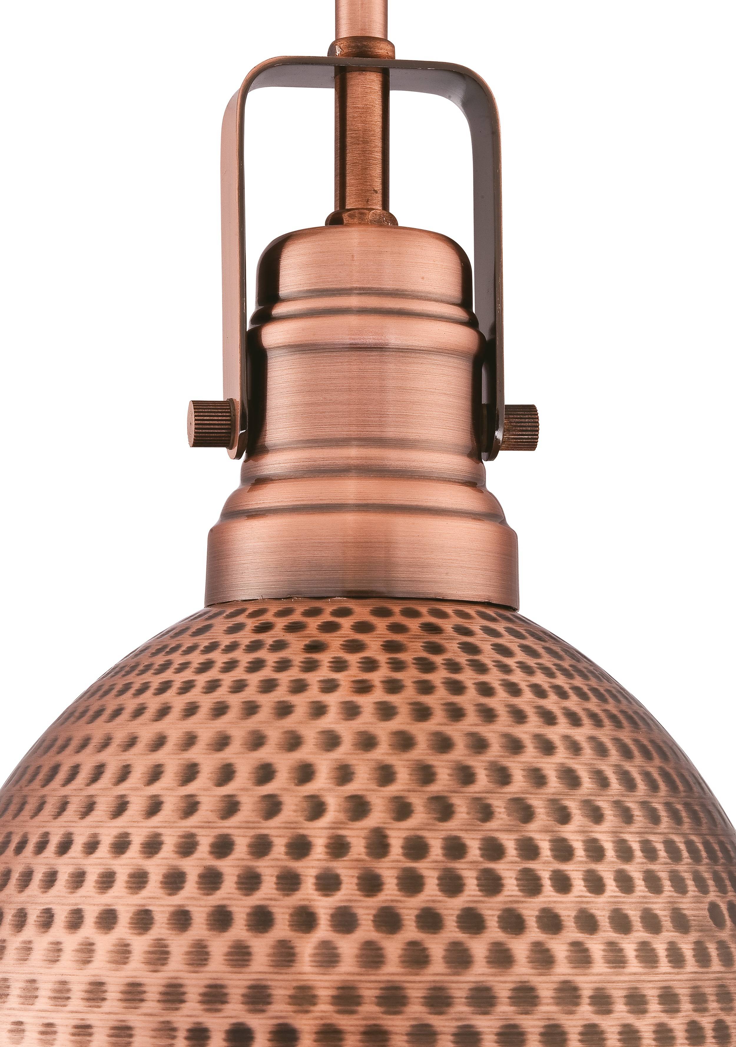 Pendelleuchte Madras Kupfer gehämmert mit 1 Lampe