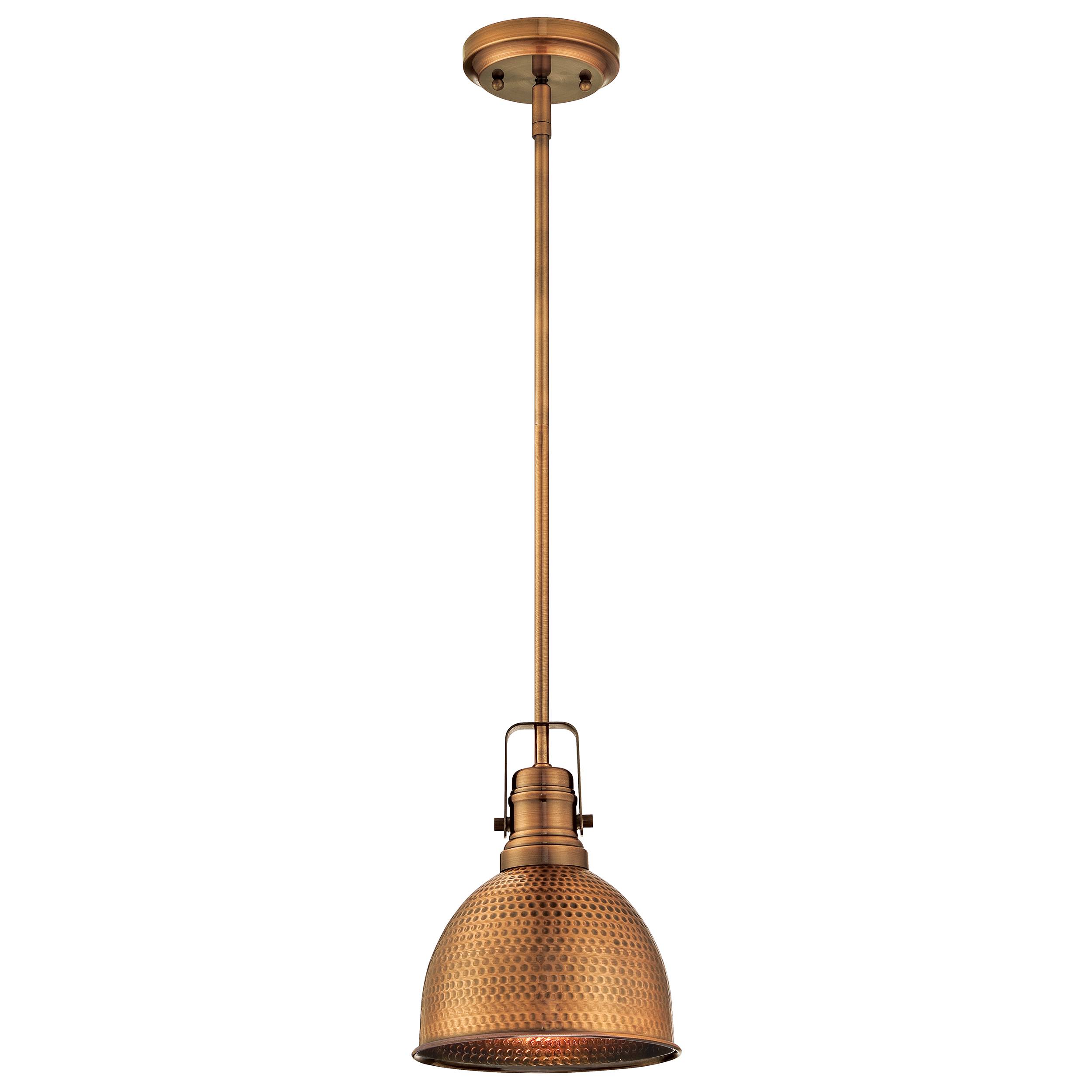 Pendelleuchte Madras Kupfer gehämmert mit 1 Lampe