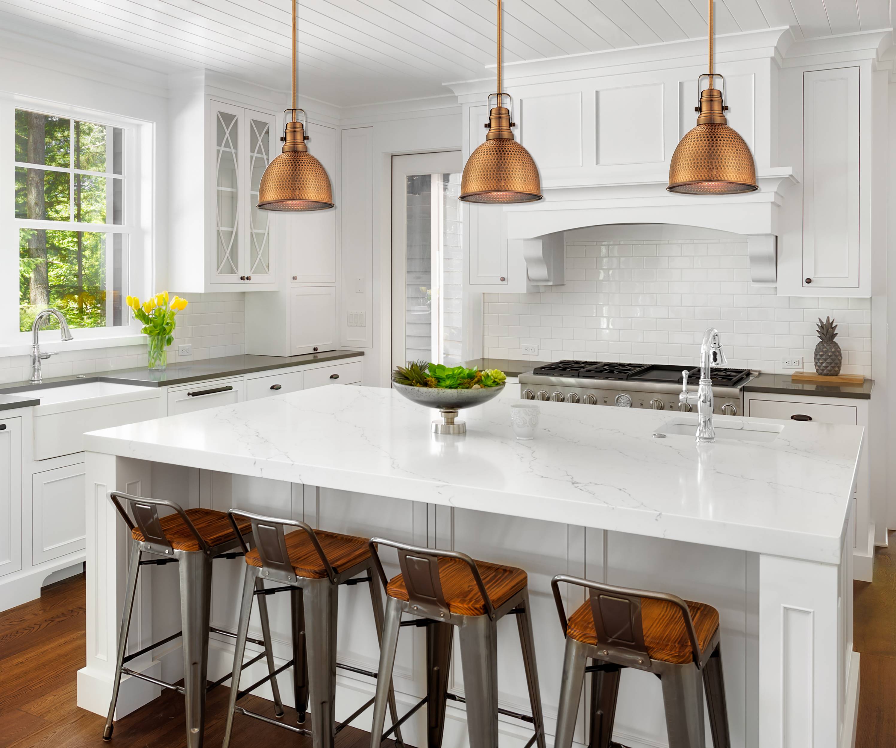 Einflammige Pendelleuchte Madras Kupfer