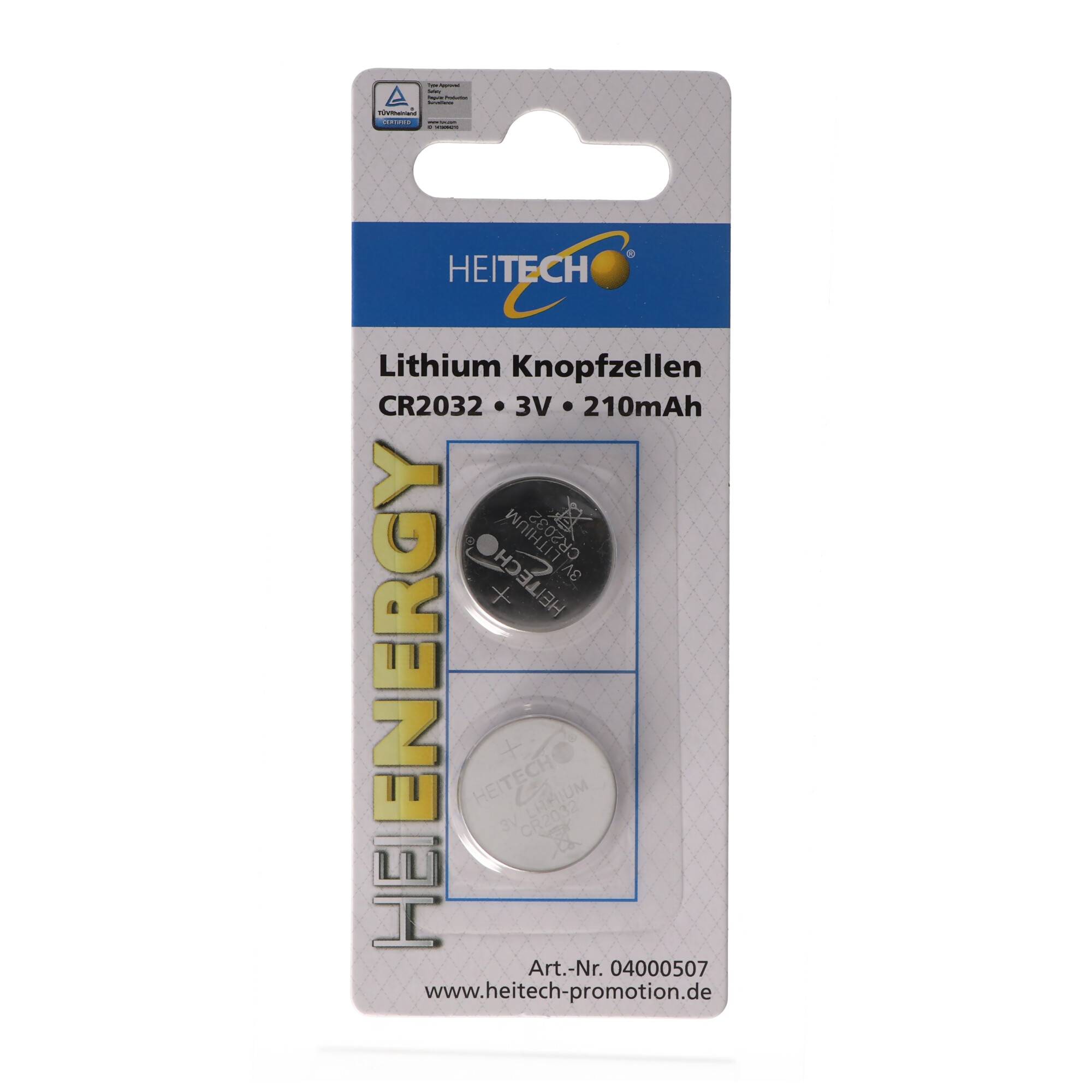 CR2032 Lithium Batterie im praktischen 2er-Set, Lithium Knopfzelle CR2032, 3V