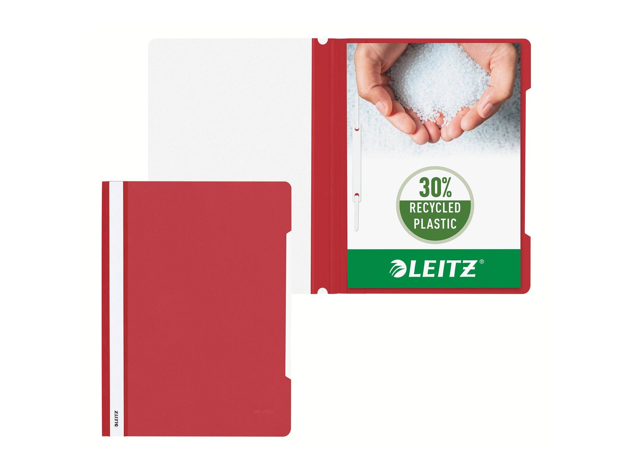 LEITZ Schnellhefter 4191 Kunststoff rot DIN A4, 25 St.