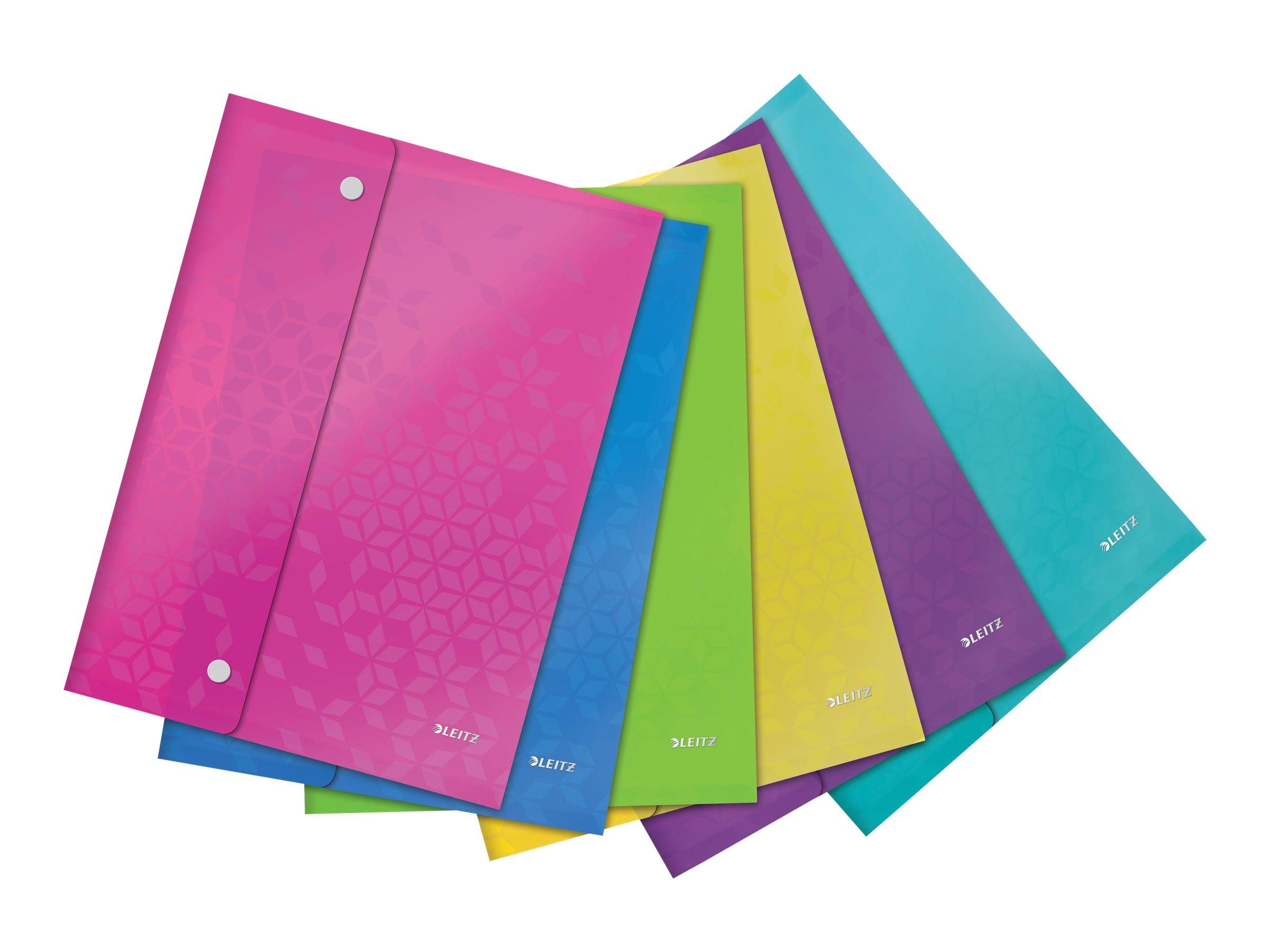 6 LEITZ Dokumententaschen DIN A4 farbsortiert genarbt 0,20 mm