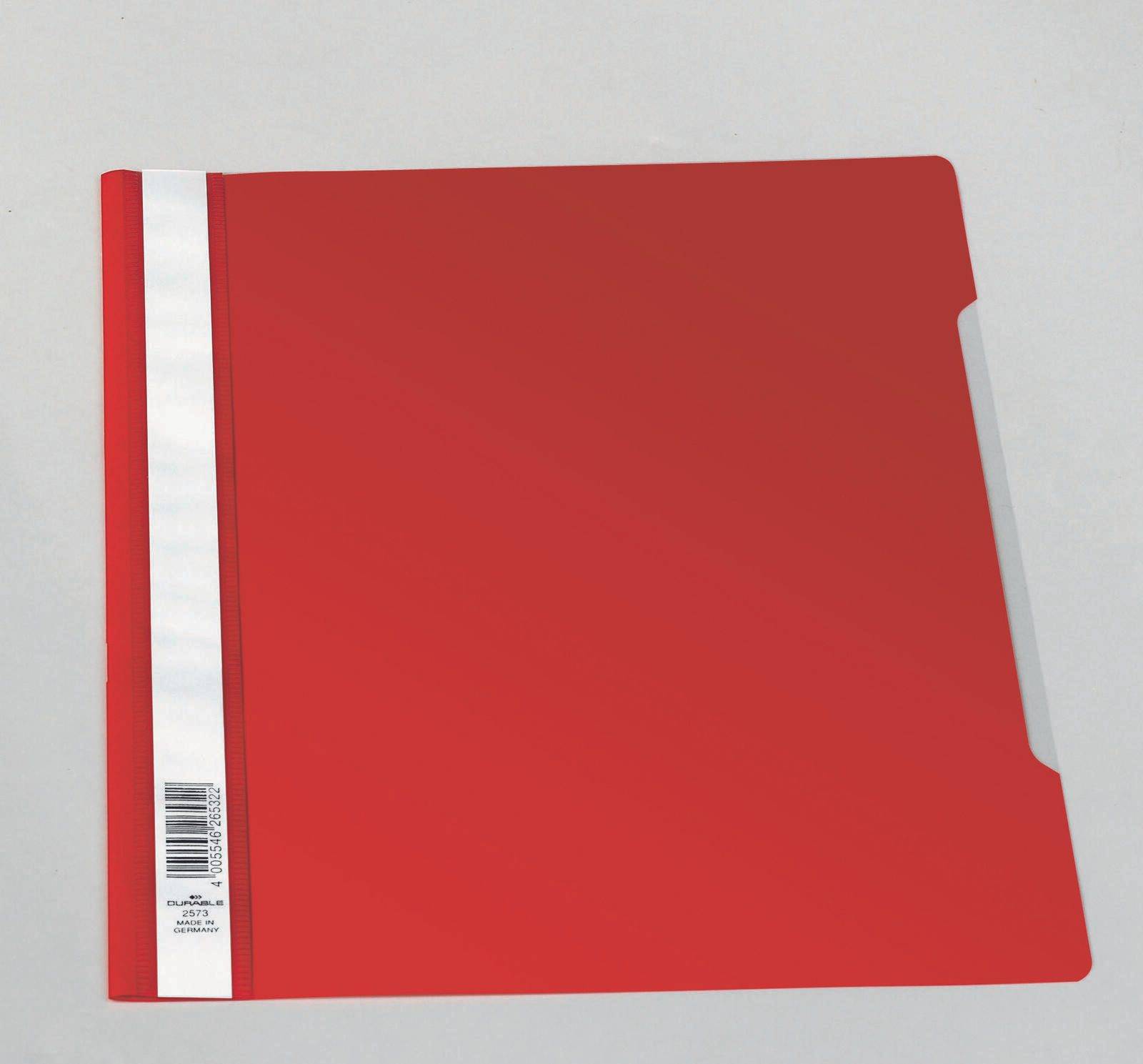 Durable 10 Schnellhefter Kunststoff rot DIN A4