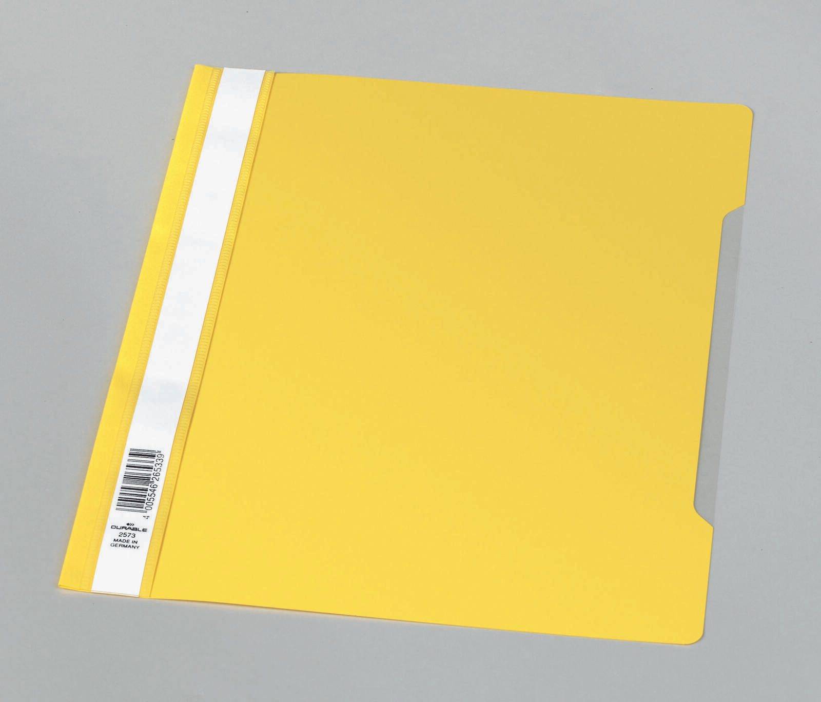 Durable 10 Schnellhefter Kunststoff gelb DIN A4
