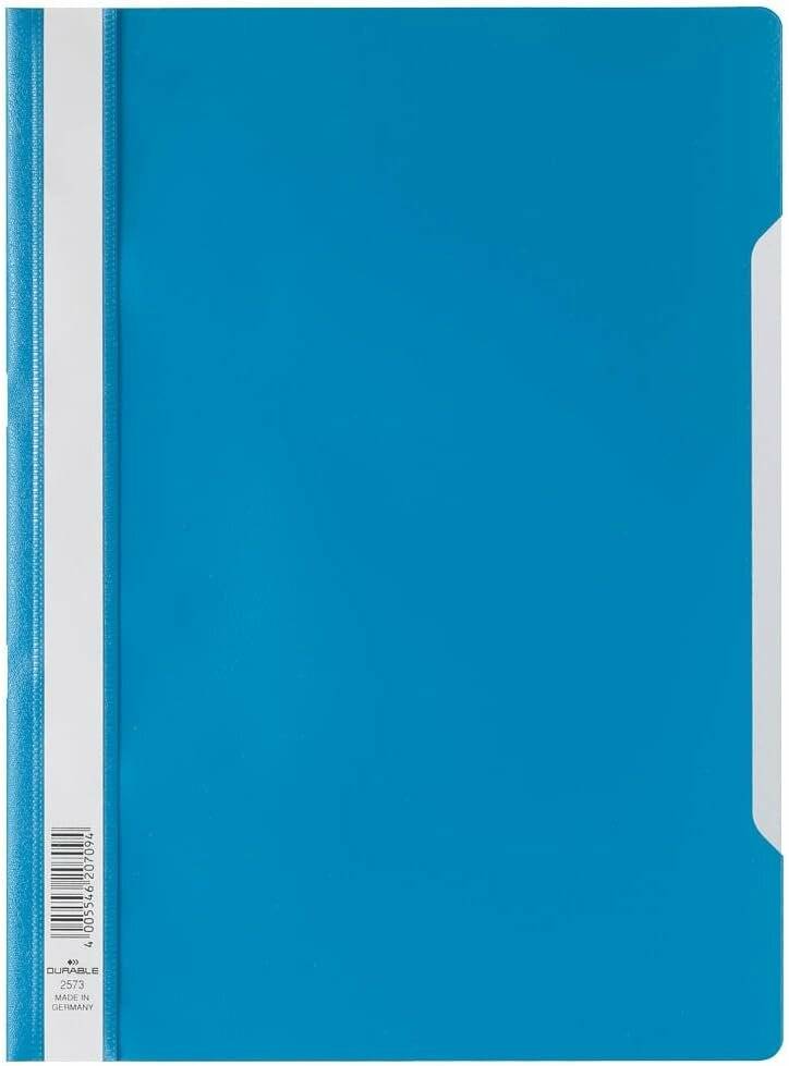 10 DURABLE Schnellhefter Kunststoff hellblau DIN A4