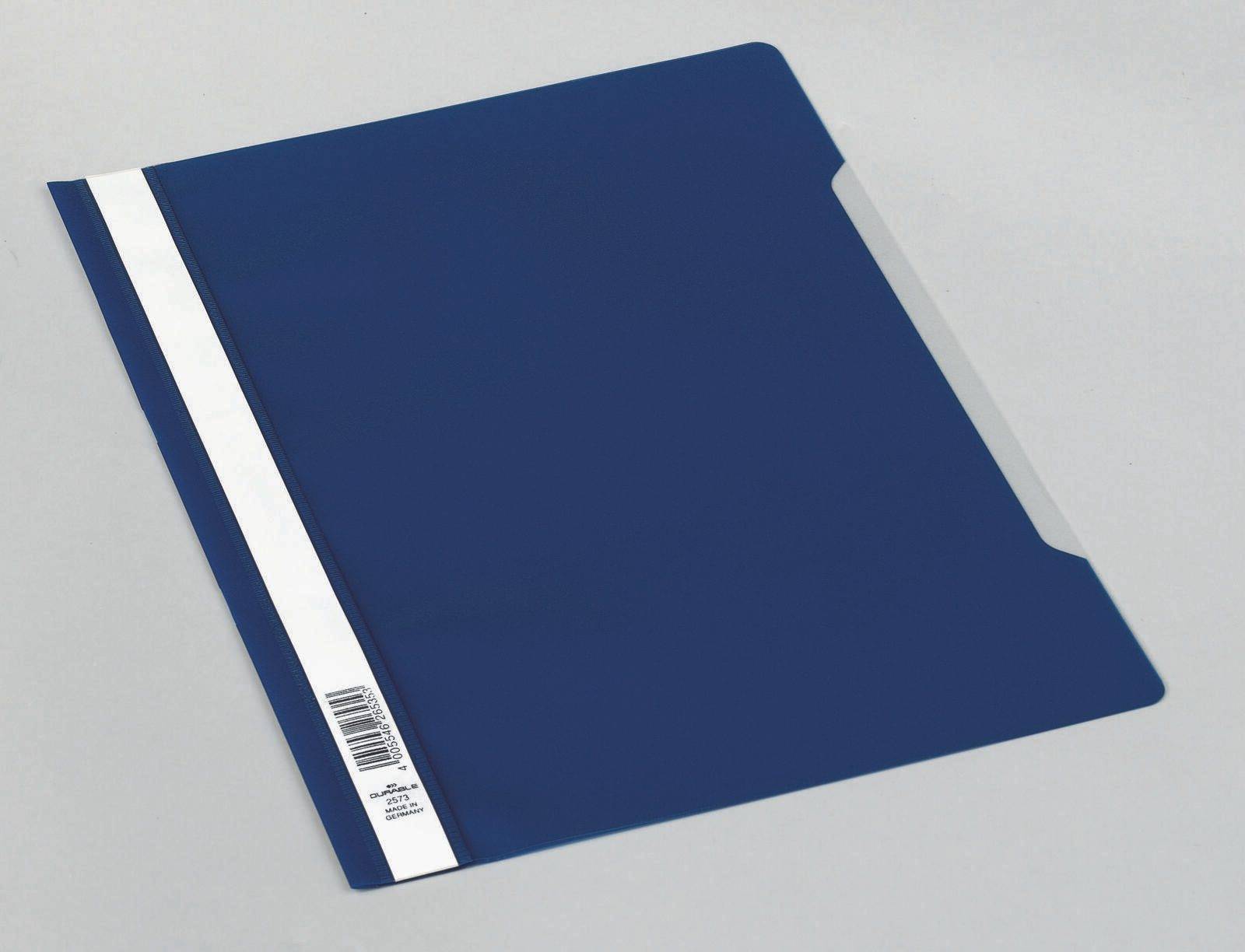 Durable 10 Schnellhefter Kunststoff dunkelblau DIN A4