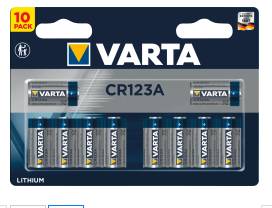 Varta CR 123A SP - Lithium Batterie CR123A 1430 mAh 10er-Pack - Batterie - CR 12