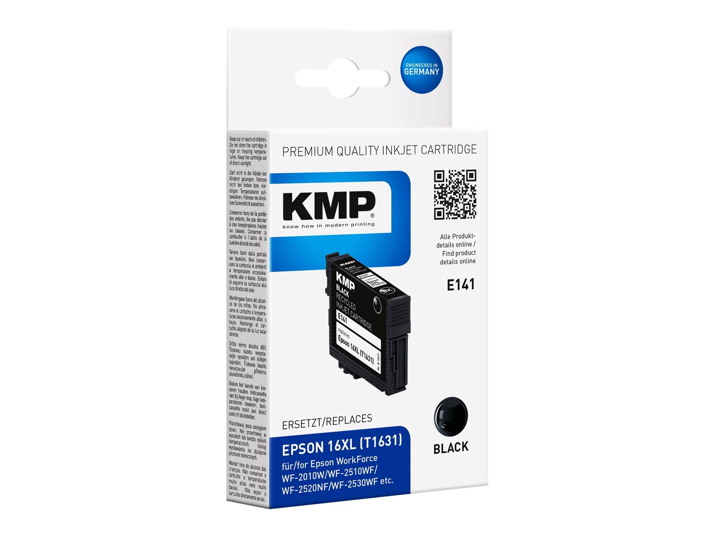 KMP E141 - 14 ml - Schwarz - kompatibel - Tintenpatrone - für Epson WorkForce WF