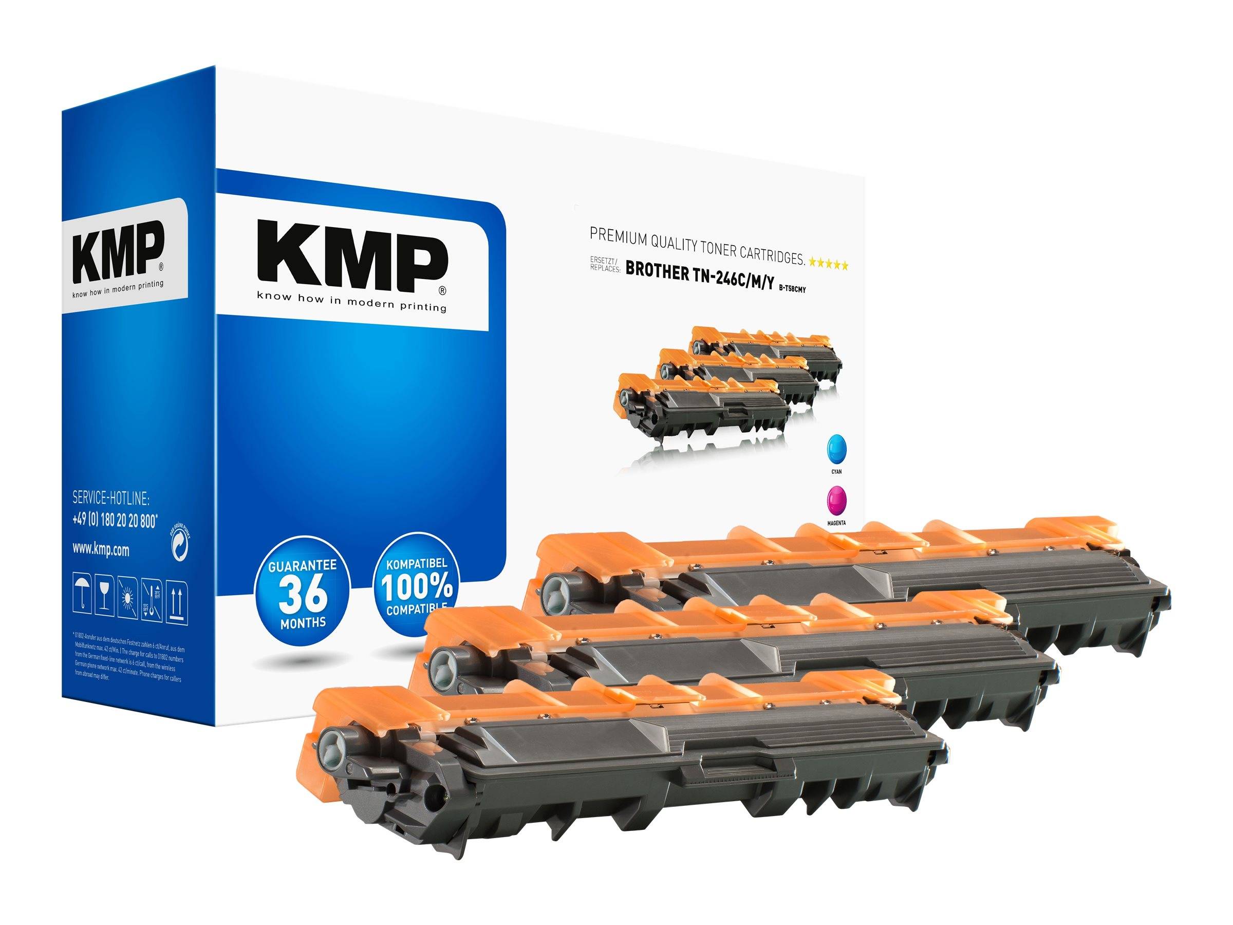 KMP MULTIPACK B-T58CMY - 3er-Pack - mit hoher Kapazität - Gelb, Cyan, Magenta - kompatibel - Tonerpatrone (Alternative z