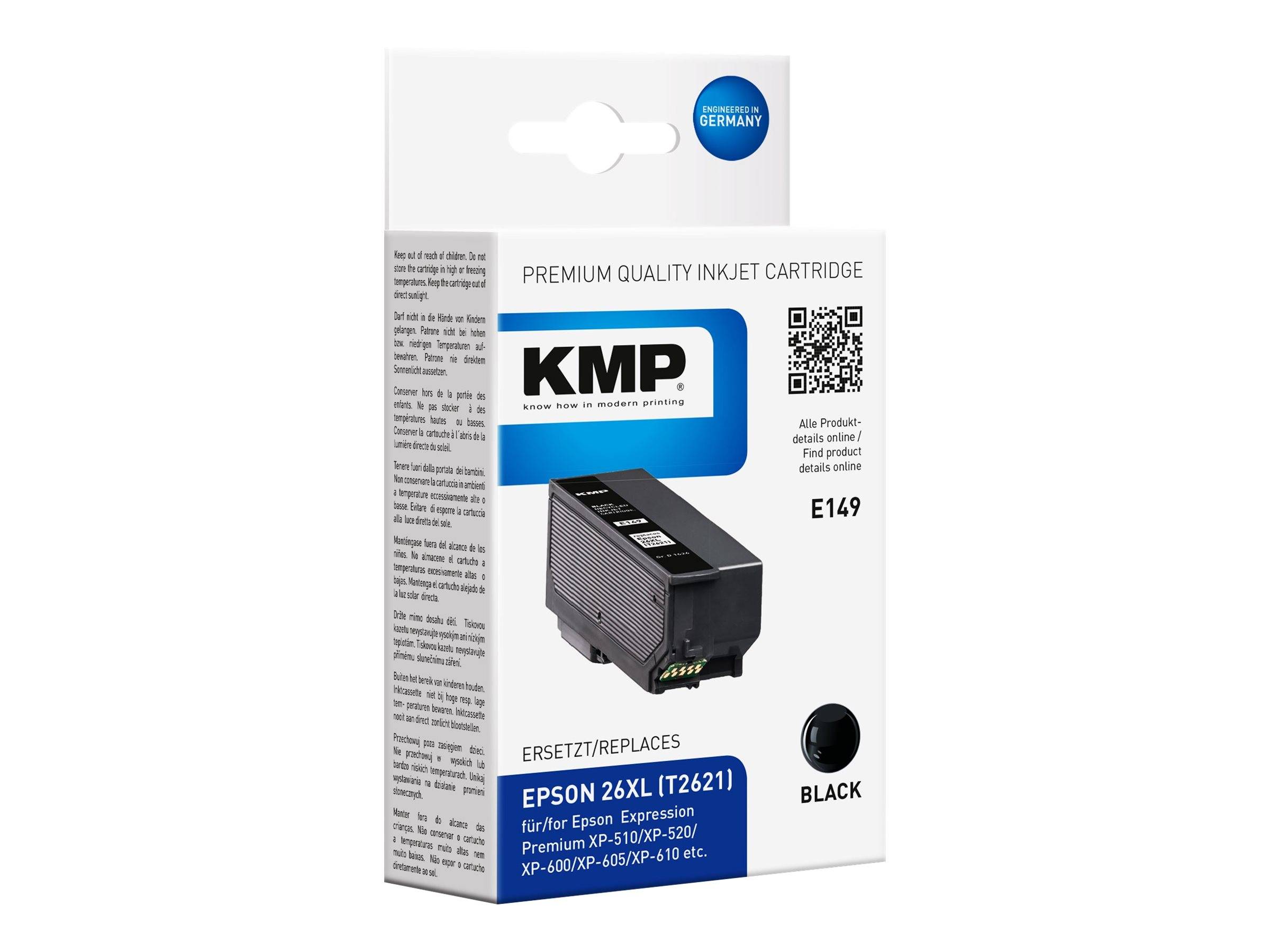 KMP E149 - 15 ml - mit hoher Kapazität - Schwarz