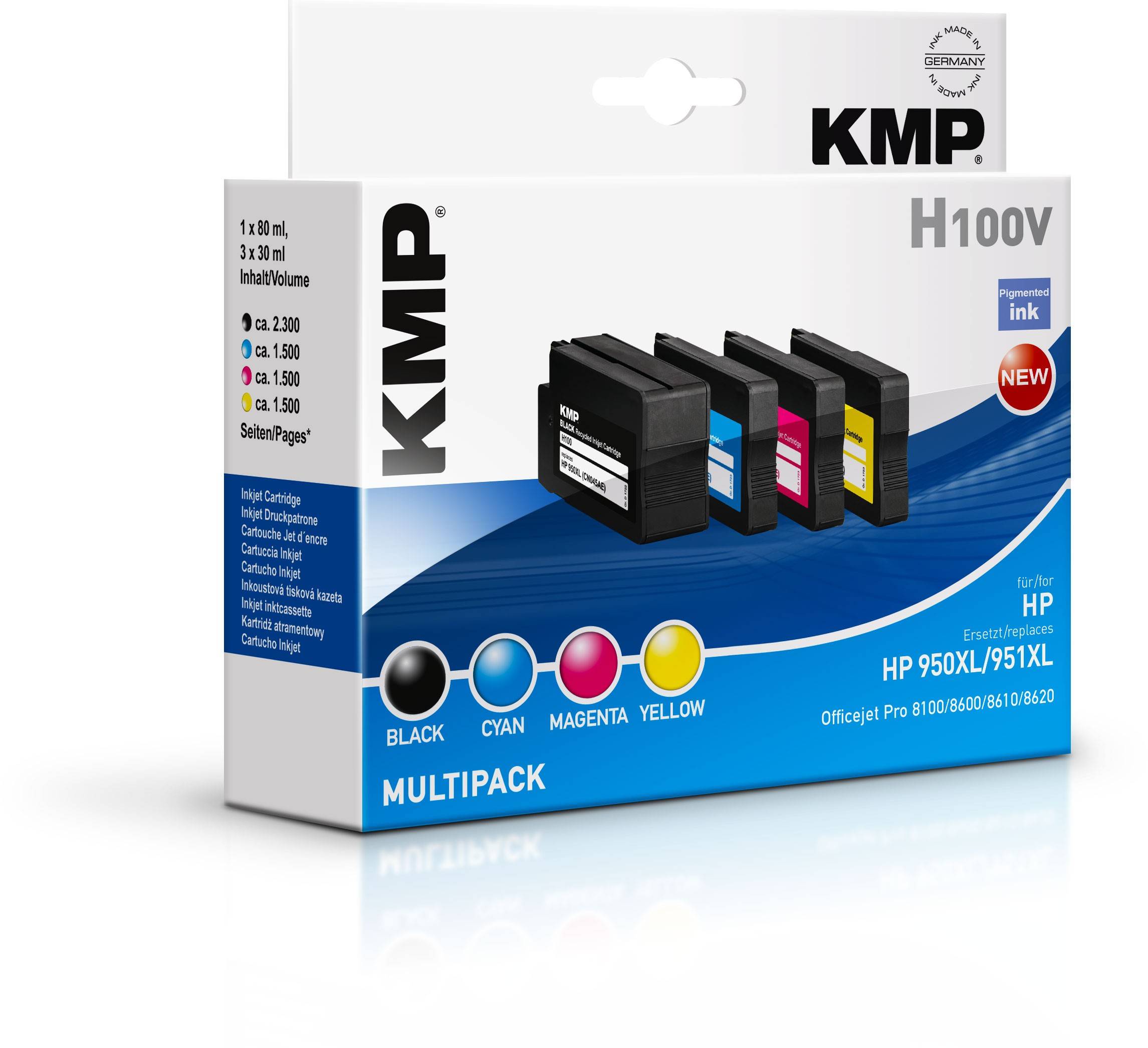 KMP MULTIPACK H100V - 4er-Pack - Schwarz, Gelb, Cyan, Magenta