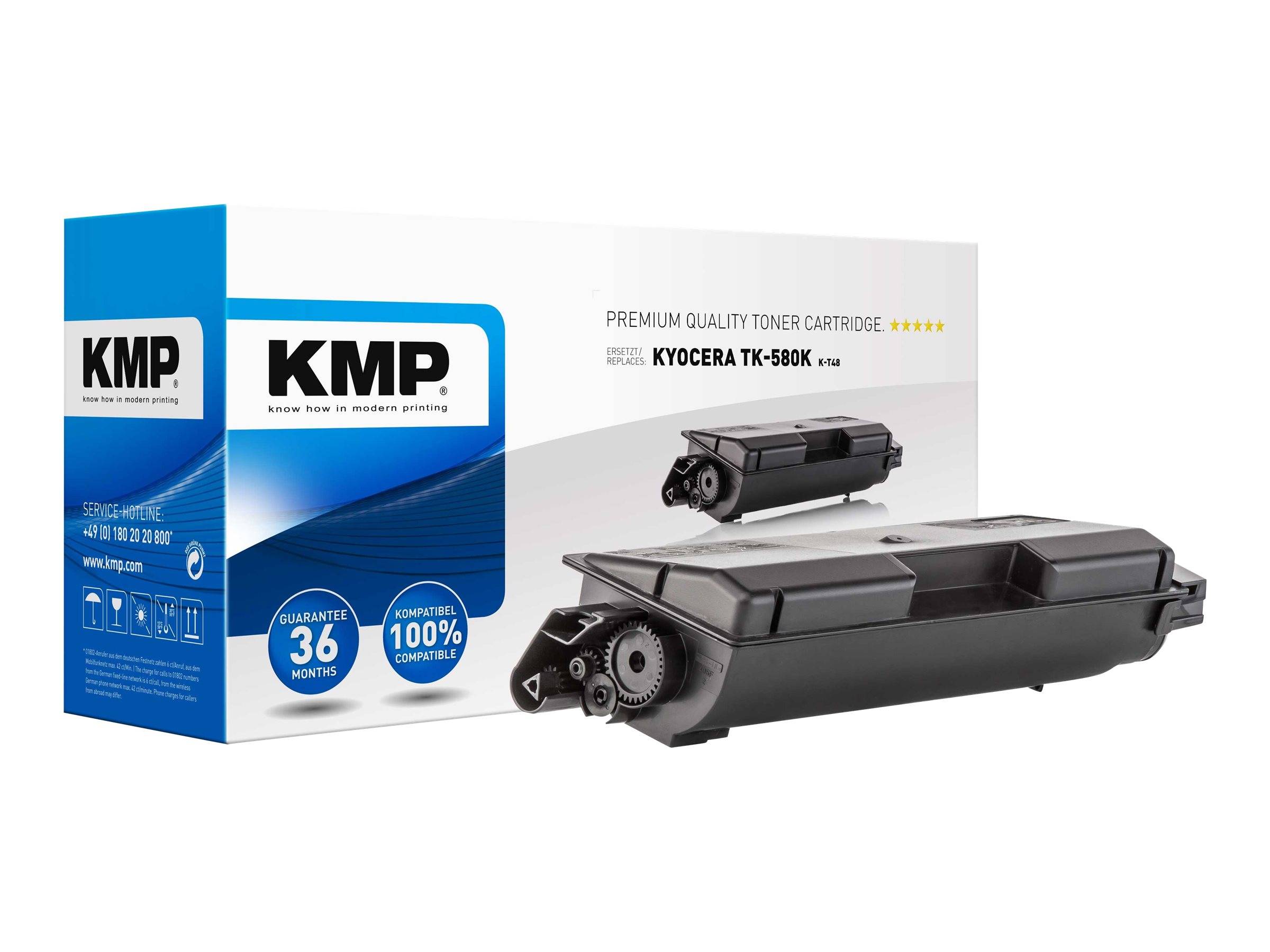 KMP K-T48 - Schwarz - kompatibel - Tonerpatrone (Alternative zu: Kyocera TK-580K)