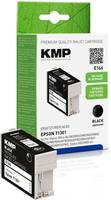 KMP Premium-Qualität Tintenstrahlpatrone Verpackung für Epson T1301 schwarz, gezeigt mit der schwarzen Patrone vor der Schachtel.