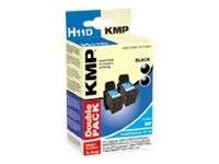 KMP H11D - 2er-Pack - 19 ml - Schwarz - kompatibel - wiederaufbereitet - Tintenpatrone (Alternative zu: HP 56, HP C6656AE)