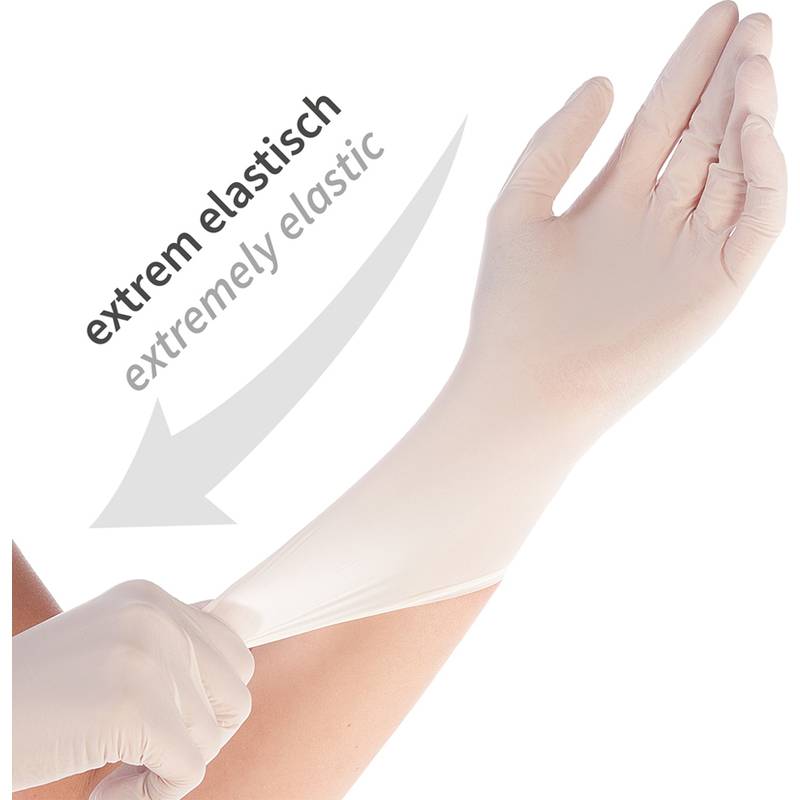 HYGOSTAR Nitril-Handschuh SAFE SUPER STRETCH, XL, weiß