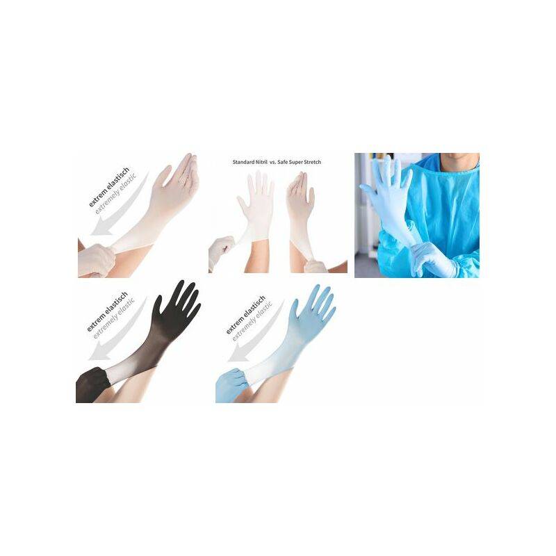 HYGOSTAR Nitril-Handschuh SAFE SUPER STRETCH, XL, blau
