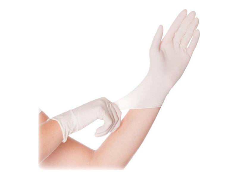 Franz Mensch Hygostar - Handschuhe - Einweg - L - Latex - weiß (Packung mit