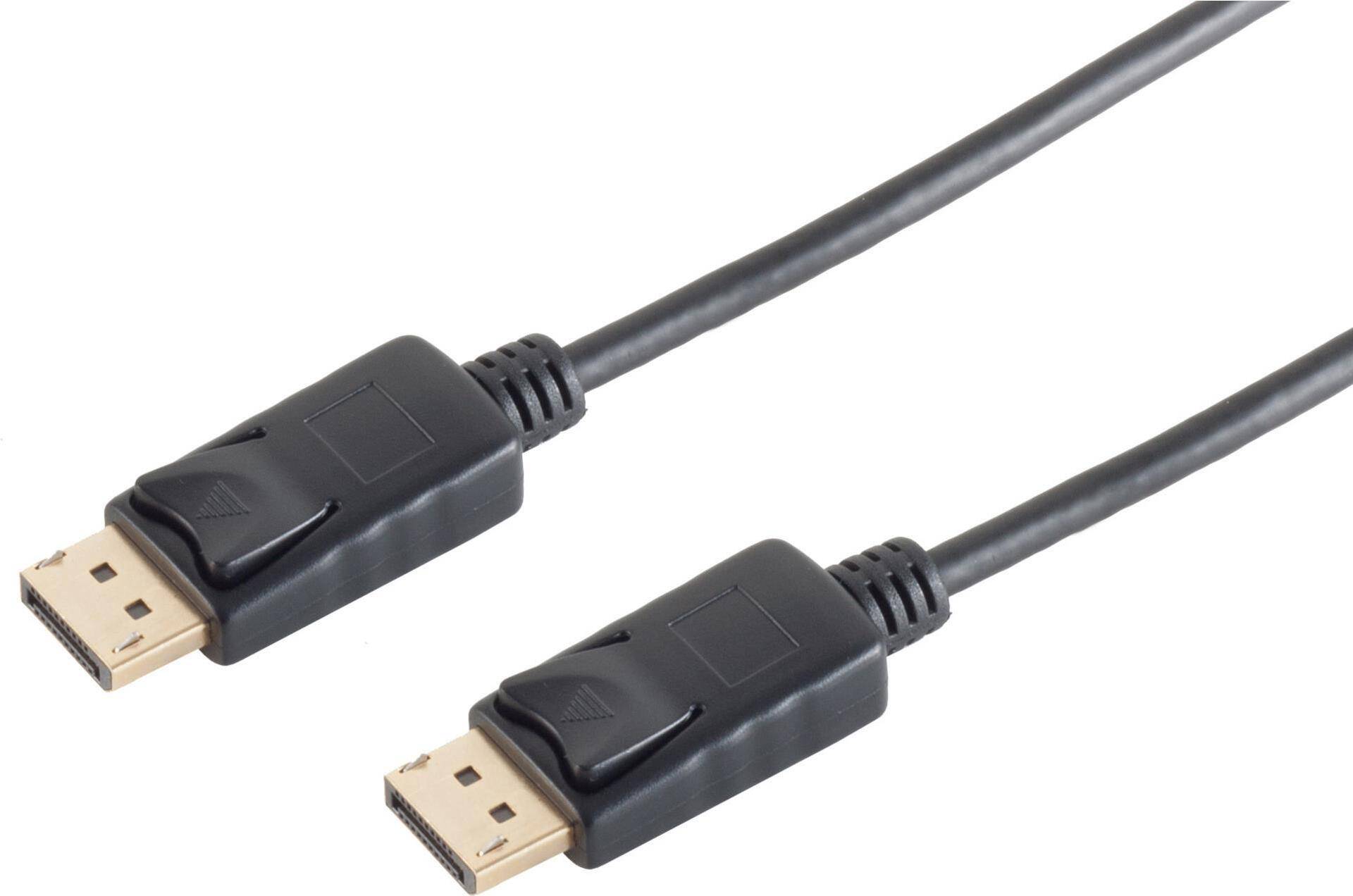 S/CONN maximum connectivity Displayportkabel-Displayportkabel 1.2, Stecker-Stecker, UHD 4K2K, schwarz, 5m (10-50055)