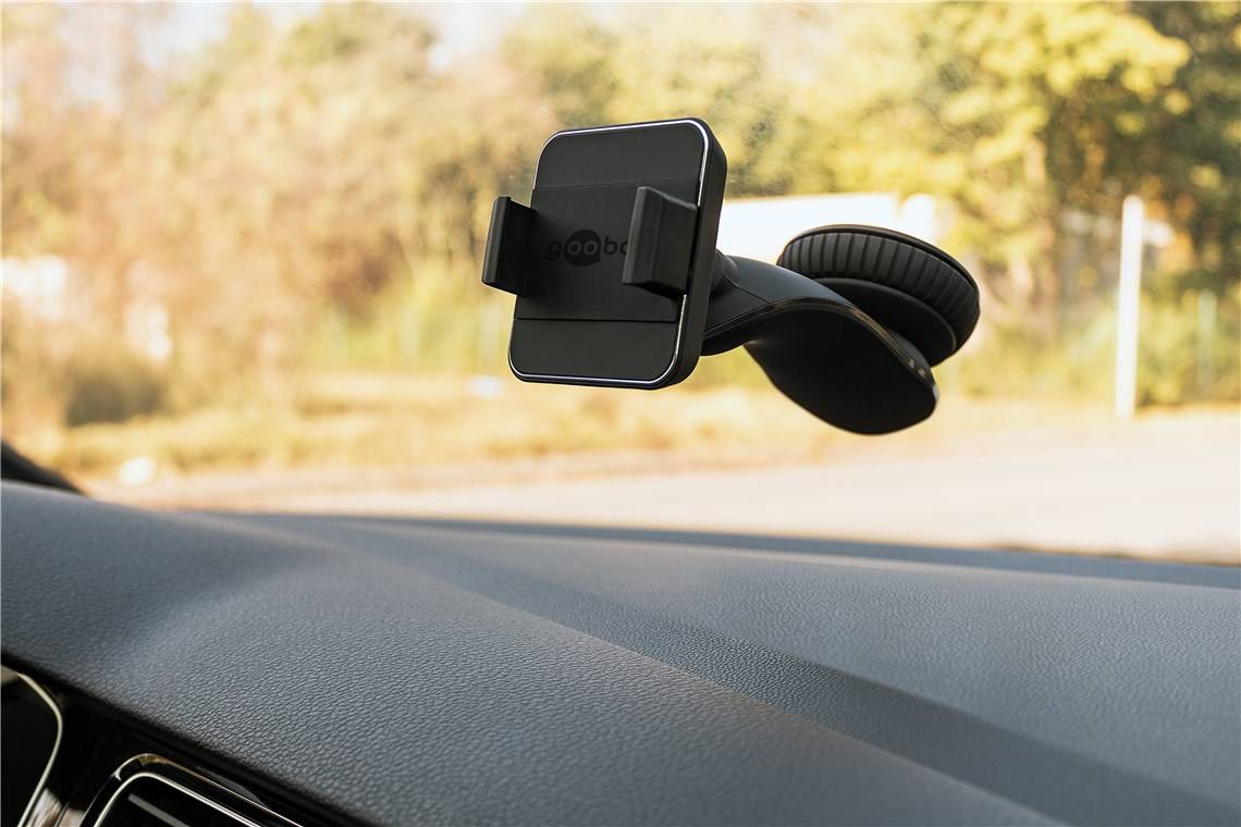 goobay Saugnapf Smartphone Kfz Halterung schwarz (1er Faltschachtel)