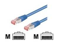 Wentronic Netzwerkkabel - RJ-45 (M) zu RJ-45 (M) - 1 m - FTP - CAT 5e - Blau