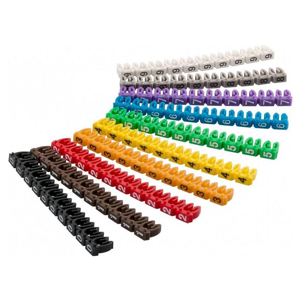 Goobay 72513, Mehrfarbig, PVC, 100 Stück(e), Schwarz/Weiß, 2,8 - 4,6 mm