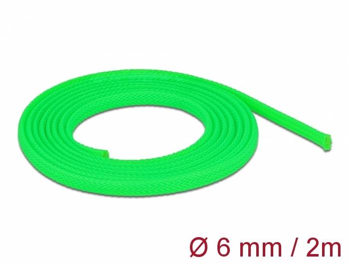 Delock - Geflechtschlauch - dehnbar - 2 m - grün