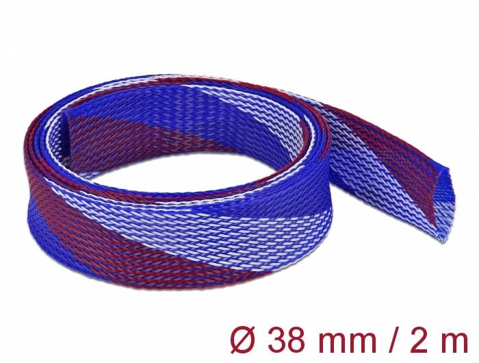 Delock - Geflechtschlauch - dehnbar - 2 m - weiß