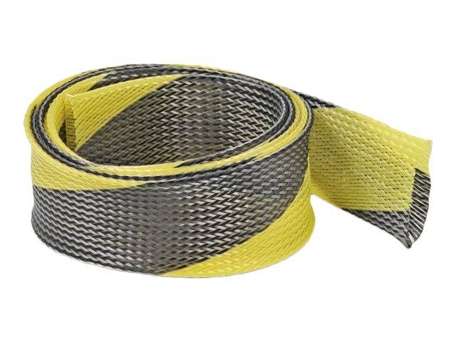 Delock - Geflechtschlauch - dehnbar - 2 m - Schwarz