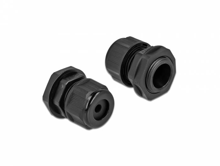 DeLOCK PG13.5 - Kabelverschraubung - Schwarz (Packung mit 2)