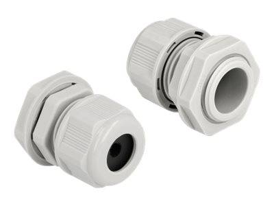 DeLOCK PG13.5 - Kabelverschraubung - Grau (Packung mit 2)