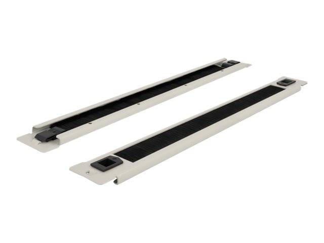 DeLOCK Cable Management Brush Strip - Kabelführungspanel mit Bürste - Grau - 1U - 48.3 cm (19")