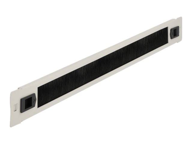 DeLOCK Cable Management Brush Strip - Kabelführungspanel mit Bürste - Grau - 1U - 48.3 cm (19")