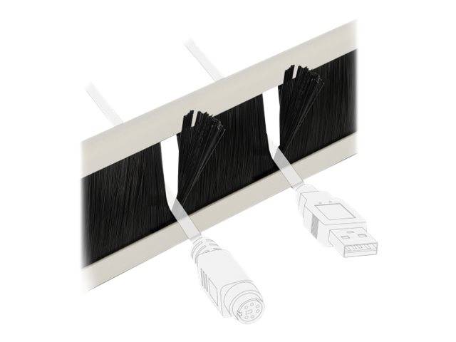 DeLOCK - Kabelmanagementleiste - Grau - 2U - 25.4 cm (10")