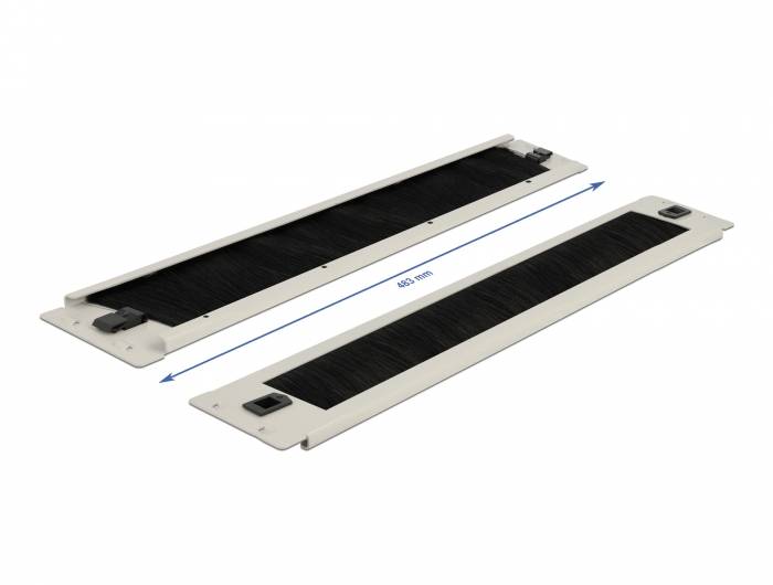 DeLOCK - Kabelmanagementleiste - Grau - 2U - 48.3 cm (19")
