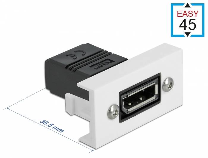 Delock - Easy 45 - Einrastmodul - DP - weiß