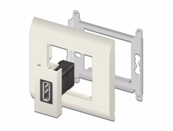 Delock - Easy 45 - Einrastmodul - DP - weiß