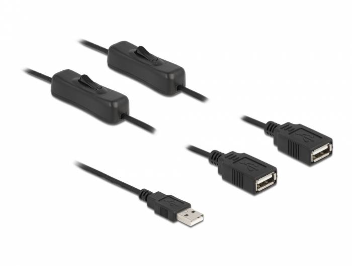 Delock - Netz-Splitter - USB (M) bis USB (W)