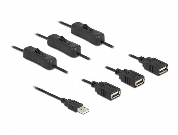 Delock - Netz-Splitter - USB (M) bis USB (W)
