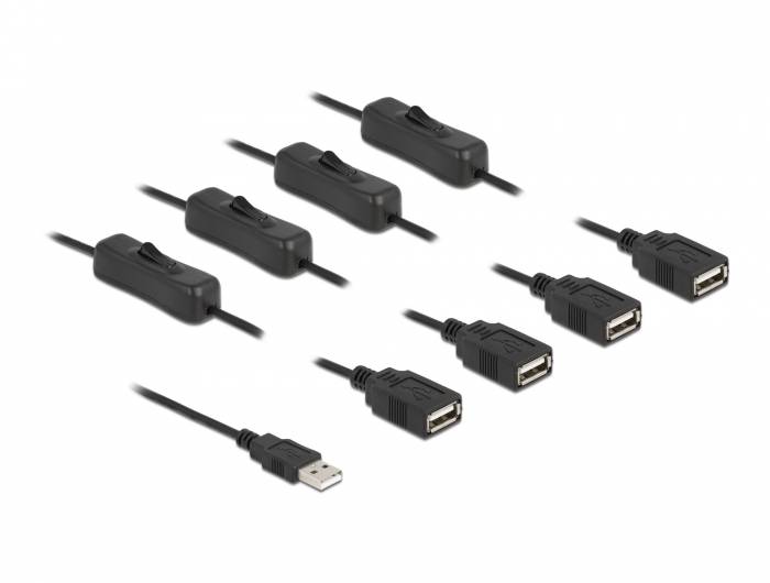 Delock - Netz-Splitter - USB (M) bis USB (W)