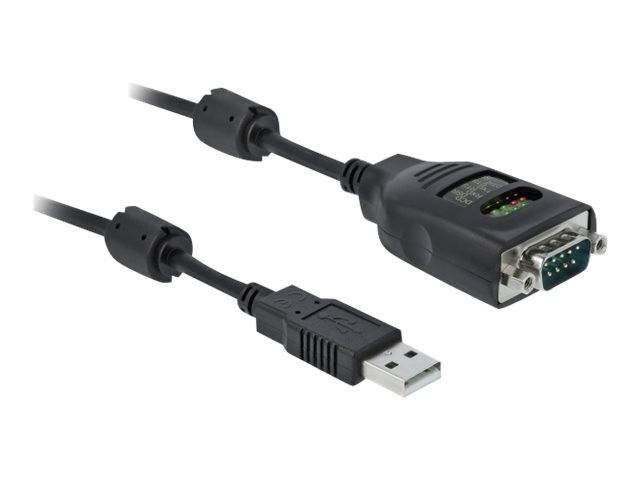 Delock USB Type-A to Serial DB9 Adapter with 9 LED RS-232 Tester