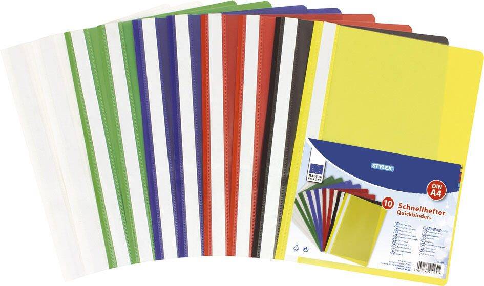 STYLEX 10 TOPPOINT Schnellhefter 41162 Kunststoff farbsortiert DIN