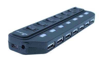 MediaRange MRCS504 - Hub - 7 x USB 2.0 - Desktop