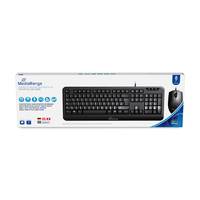 MediaRange MROS108, Standard, USB, QWERTZ, Schwarz, Maus enthalten