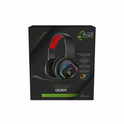 MediaRange MRGS301, Kopfhörer, Kopfband, Gaming, Schwarz, Rot, Binaural, 2 m