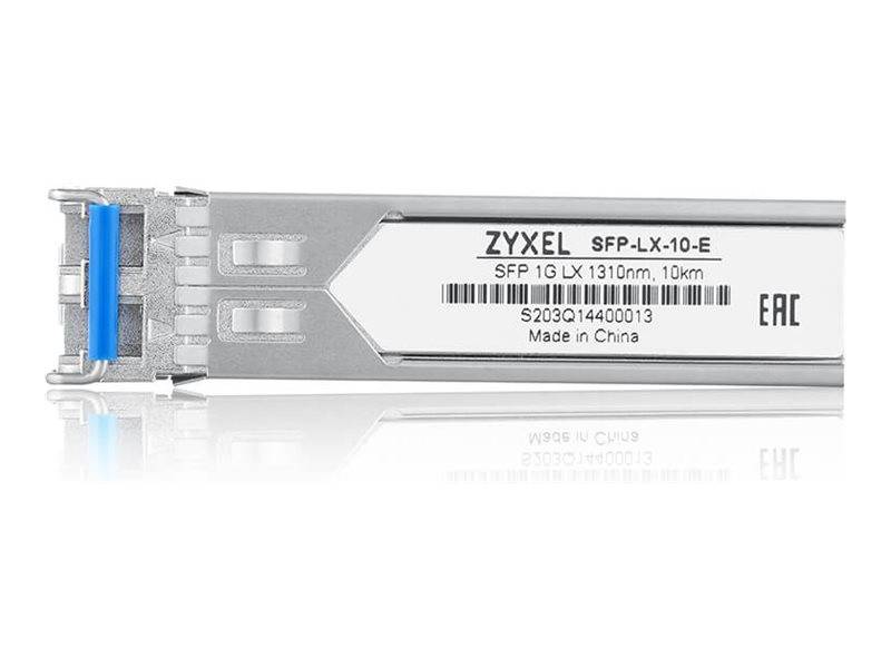 Zyxel SFP-LX-10-E Glasfaser-Transceiver-Modul, gekennzeichnet als „SFP 1G LX 1310nm 10km
