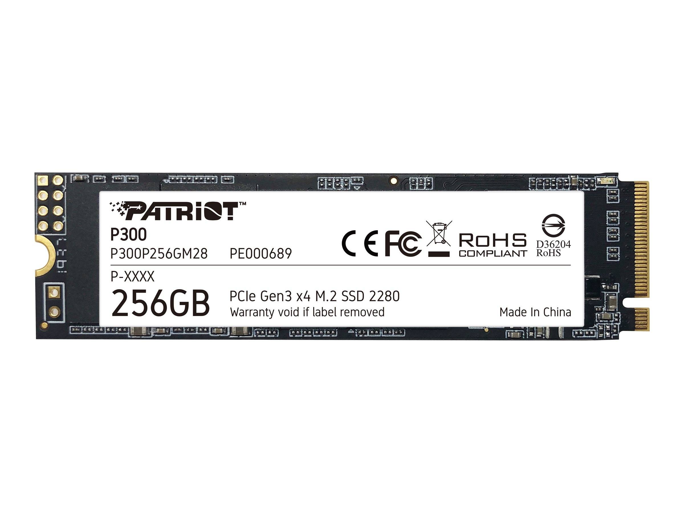 Patriot P300 - SSD - 256 GB - intern - M.2 2280 - PCIe 3.0 x4 (NVMe)