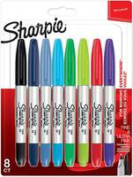 Sharpie 2065409, Mehrfarben, Fein / Ultrafein, Keramik, Stoff, Leder, Metall, Papier, Kunststoff, AP, 8 Stück(e), Sichtv