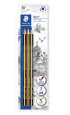 Staedtler 183-HBBK3, HB, Schwarz, Gelb, Sichtverpackung, 3 Stück(e)
