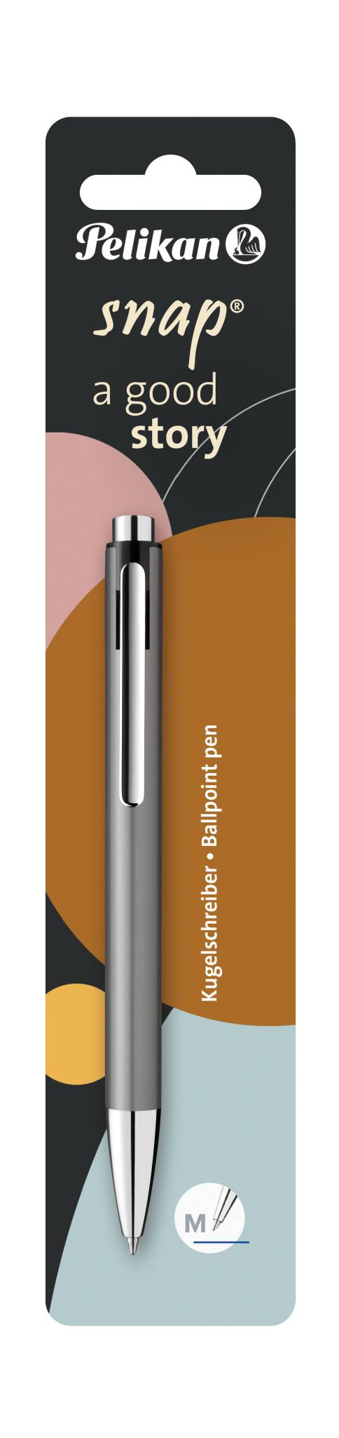 Pelikan Snap, Clip, Clip-on-Einziehkugelschreiber, Nachfüllbar, Blau, 1 Stück(e), Medium